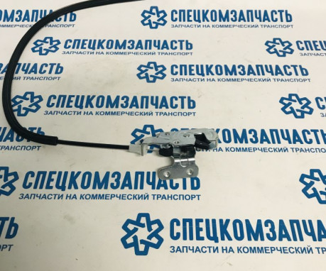 Замок двери задка левой нижний (крюк с тросом) на Пежо Боксер - DLFT001